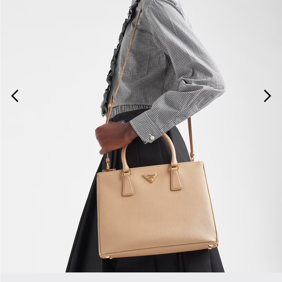 Large Prada Galleria Saffiano Leather Bag- Brown - Picture 11 of 11